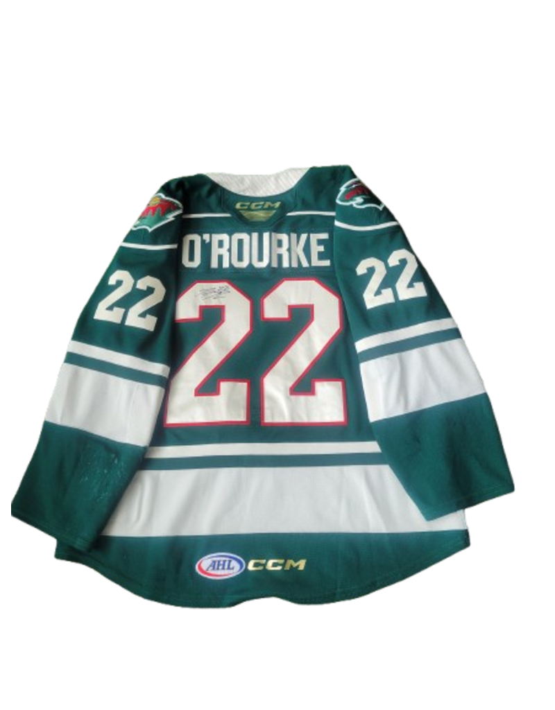 2024/25 Set#1 Green Jersey, Player Worn, (Signed) O'Rourke #22
