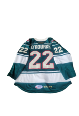 2024/25 Set #2 Green Jersey, Player Worn, (Signed) O'Rourke #22