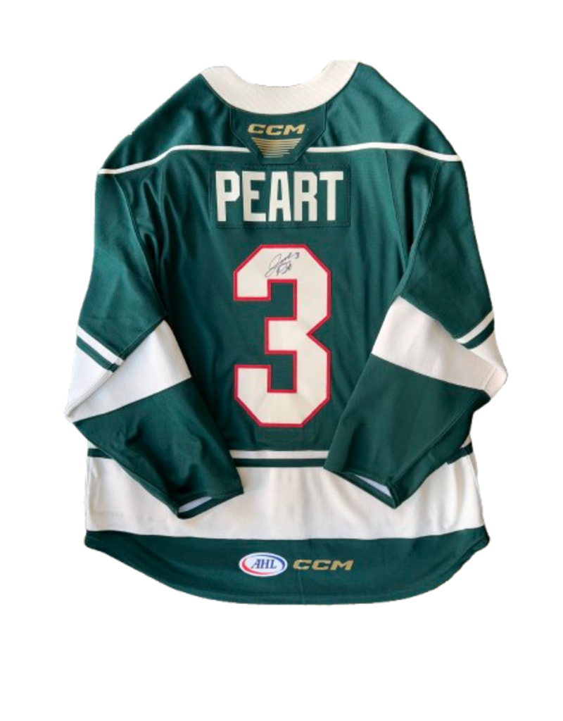CCM 2024/25 Set #2 Green Jersey, Player Worn, (Signed) Peart #3