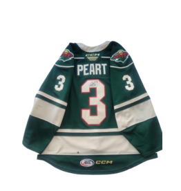 2024/25 Set #1 Green Jersey, Player Worn, (Signed) Peart #3
