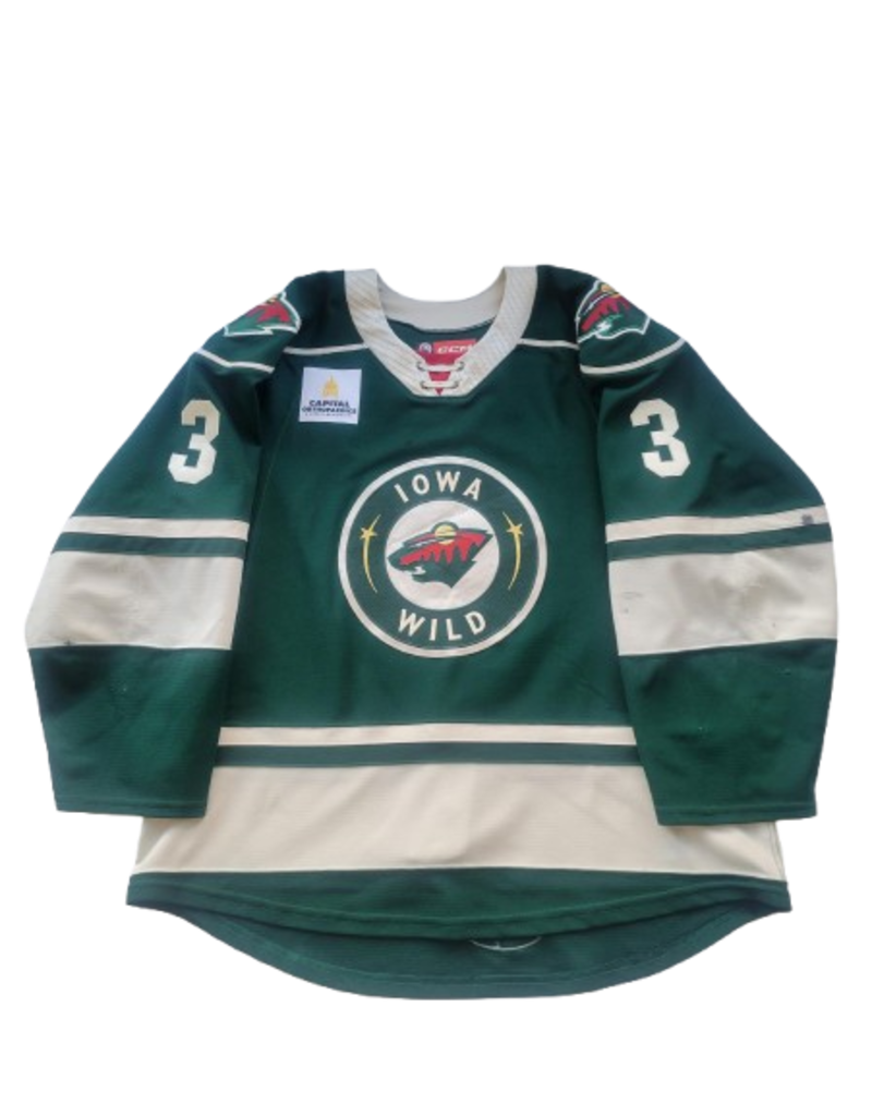 2024/25 Set #1 Green Jersey, Player Worn, (Signed) Peart #3