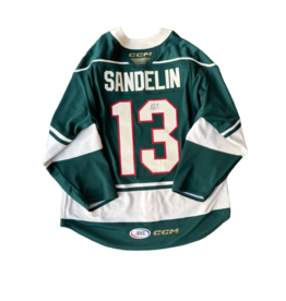 CCM 2024/25 Set #2 Green Jersey, Player Worn, (Signed) Sandelin #13