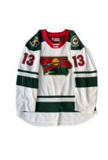 CCM 2024/25 Set #2 Iowa Grown White Jersey, Player Worn, (Signed) Sandelin #13