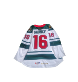 CCM 2024/25 Set #2 Iowa Grown White Jersey, Player Worn, (Signed) Guance #16 "A"