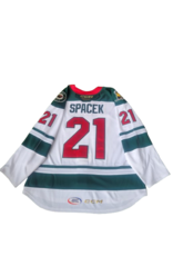CCM 2024/25 Set #2 Iowa Grown White Jersey, Player Worn, (Signed) Spacek #21