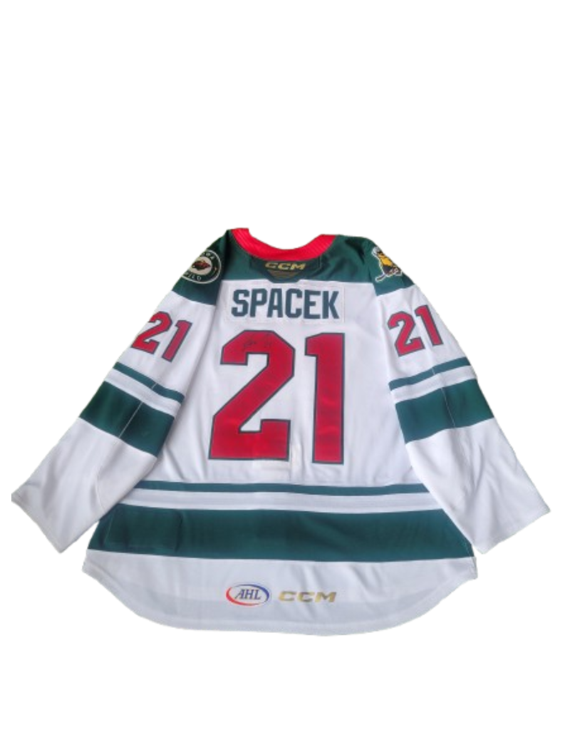 CCM 2024/25 Set #2 Iowa Grown White Jersey, Player Worn, (Signed) Spacek #21