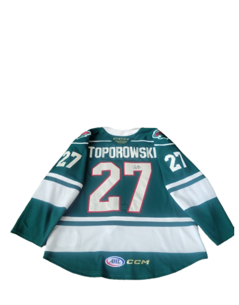 2024/25 Set #1 Green Jersey, Player Worn, (Signed) Toporowski #27