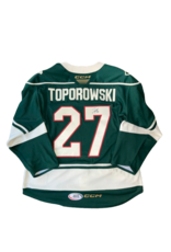 2024/25 Set #2 Green Jersey, Player Worn, (Signed) Toporowski #27