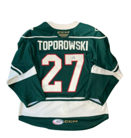 2024/25 Set #2 Green Jersey, Player Worn, (Signed) Toporowski #27
