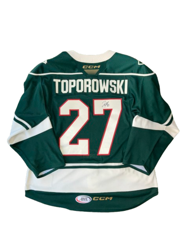 2024/25 Set #2 Green Jersey, Player Worn, (Signed) Toporowski #27