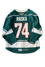 CCM 2024/24 Green Jersey Set #2, Player Worn, (Signed) Raska #74