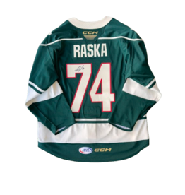 CCM 2024/24 Green Jersey Set #2, Player Worn, (Signed) Raska #74