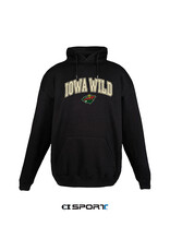 CI SPORT Bear Head Recycled Black Hooded Sweatshirt