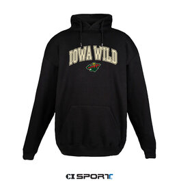 CI SPORT Bear Head Recycled Black Hooded Sweatshirt