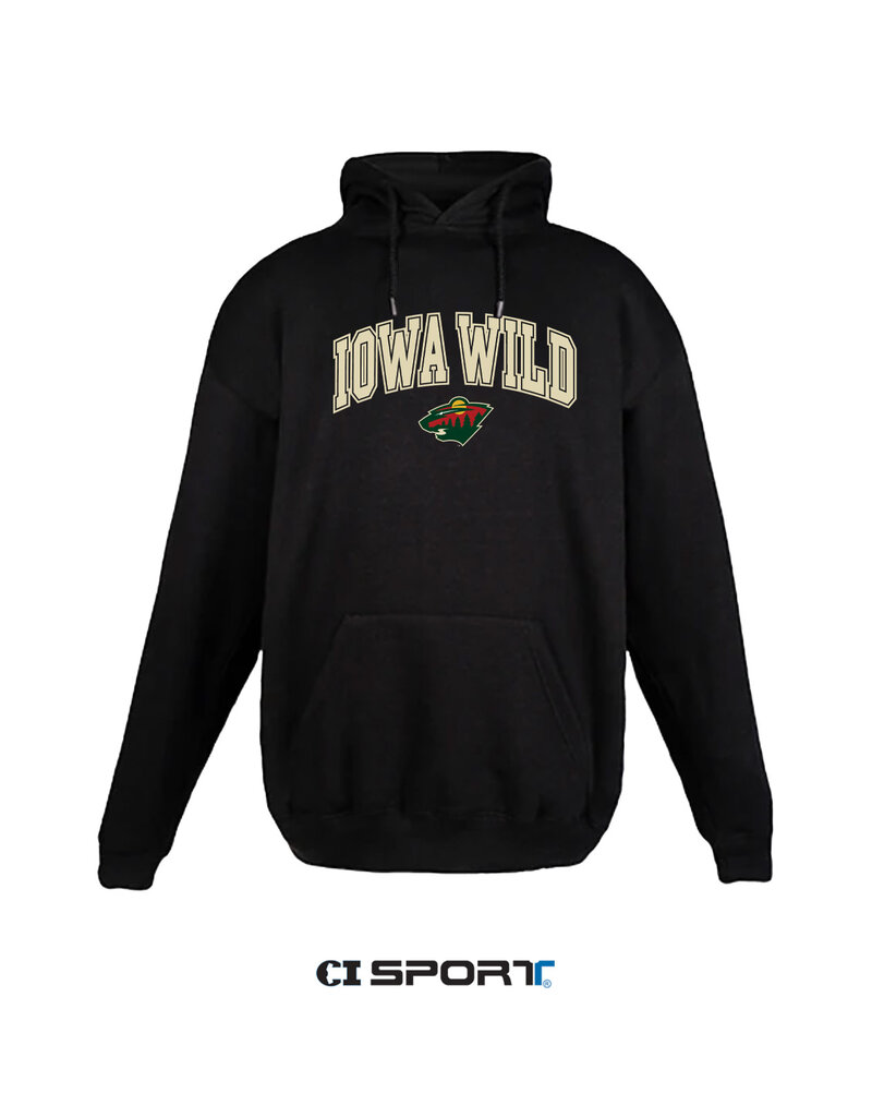 CI SPORT Bear Head Recycled Black Hooded Sweatshirt