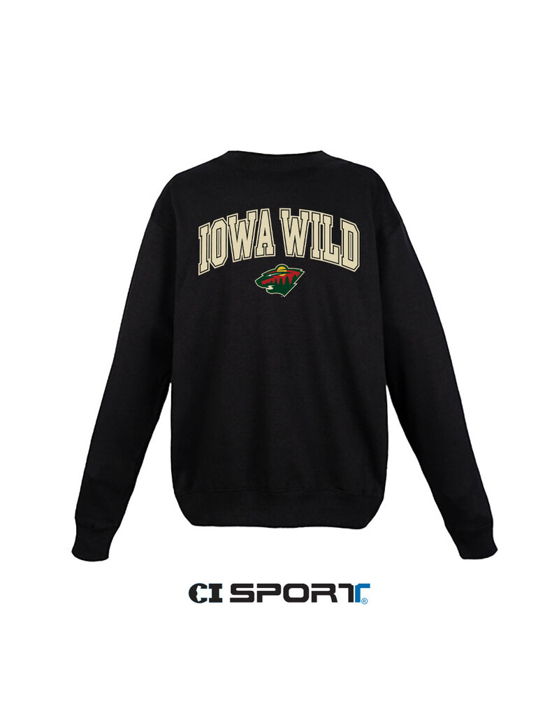 CI SPORT Bear Head Recycled Black Crewneck