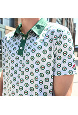 League Secondary Logo Repeating Polo w/ Contrast Collar