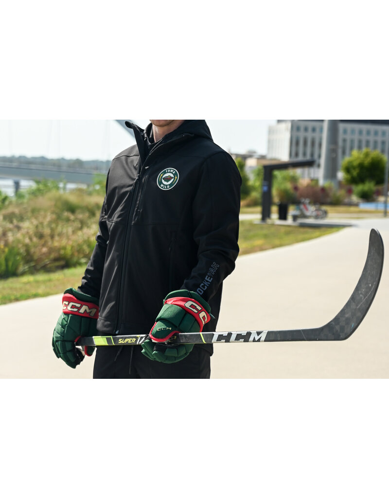 YAKSPORTS Black Softshell Full Zip Rink Jacket