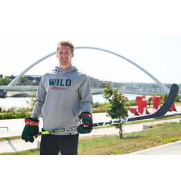 YAKSPORTS Grey Embroidered Wild Hockey Playmaker Hoodie