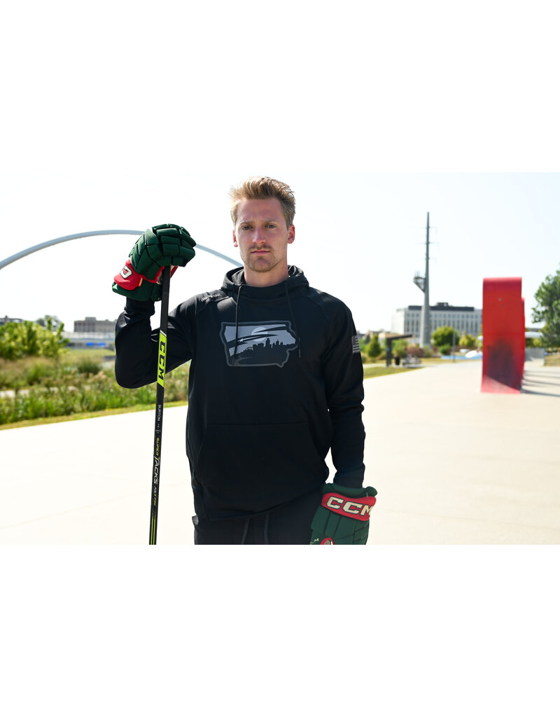 YAKSPORTS Black Iowa Grown Playmaker Hoodie