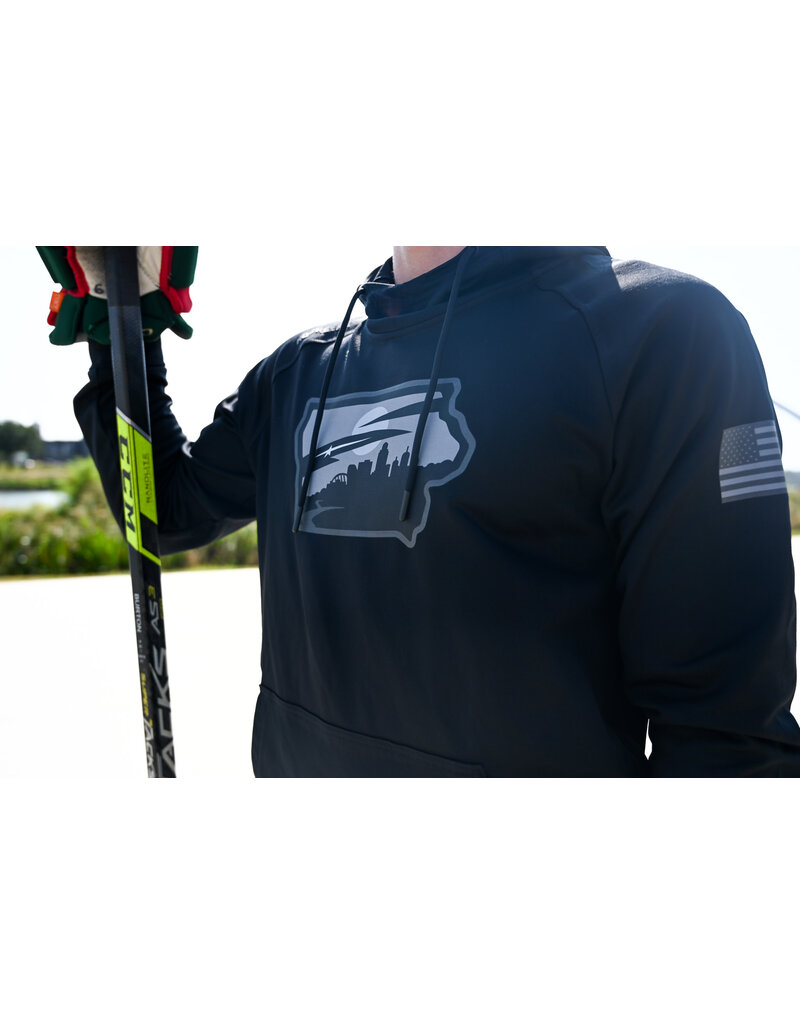 YAKSPORTS Black Iowa Grown Playmaker Hoodie