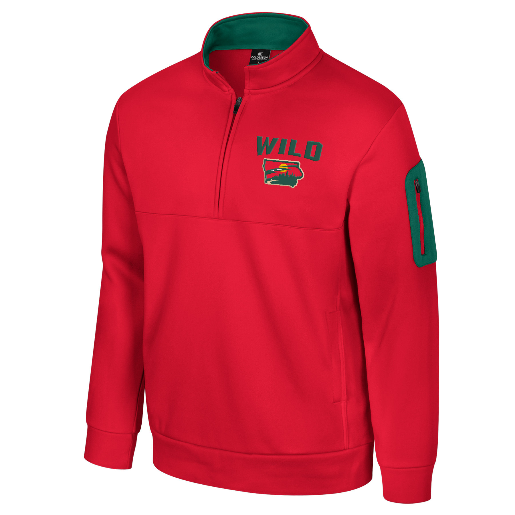 Hits the Road Poly Fleece 1/2 Zip - Iowa Wild Hockey Club
