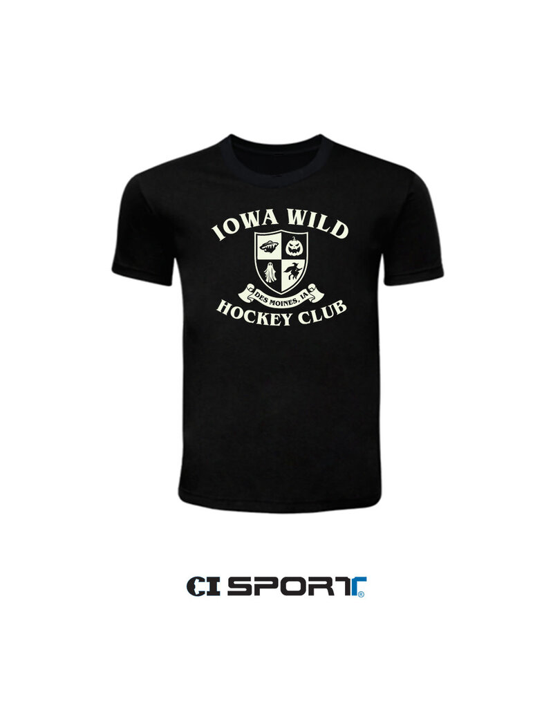 CI SPORT Youth Black S/S Tee - Spooky Glow in the Dark Design