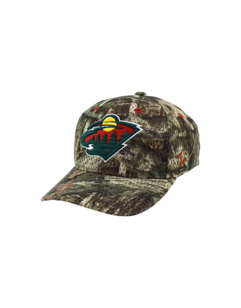 Zephyr Brown Camo Fitted Hat - Embroidered Bear Head