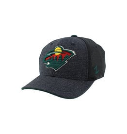 Zephyr Charcoal Fitted Hat - Embroidered Bear Head