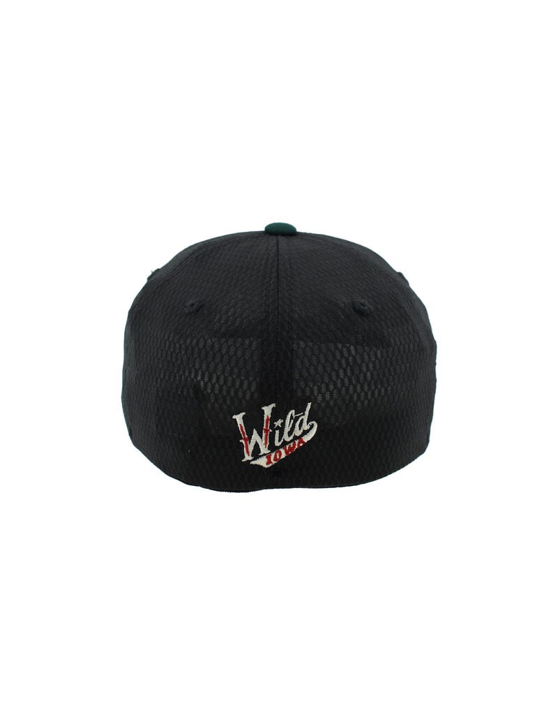 Zephyr Charcoal Fitted Hat - Embroidered Bear Head