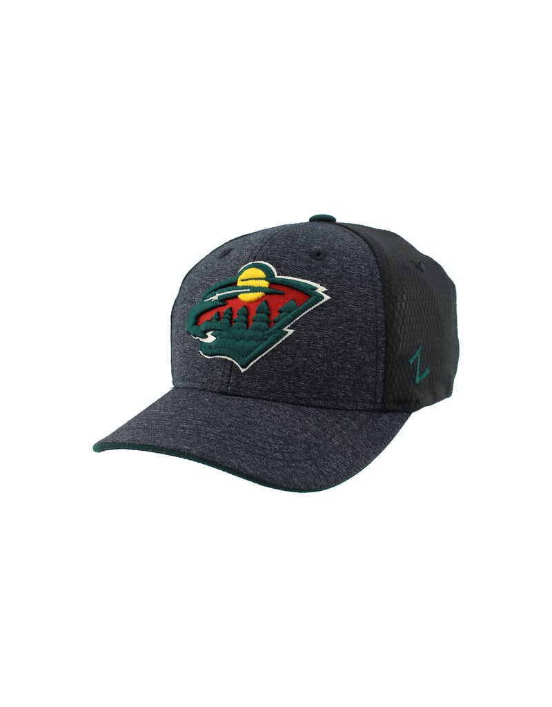 Zephyr Charcoal Fitted Hat - Embroidered Bear Head