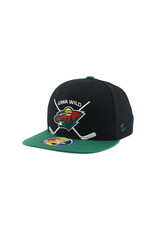 Zephyr Youth Green Flatbill Snapback - Crossed Sticks