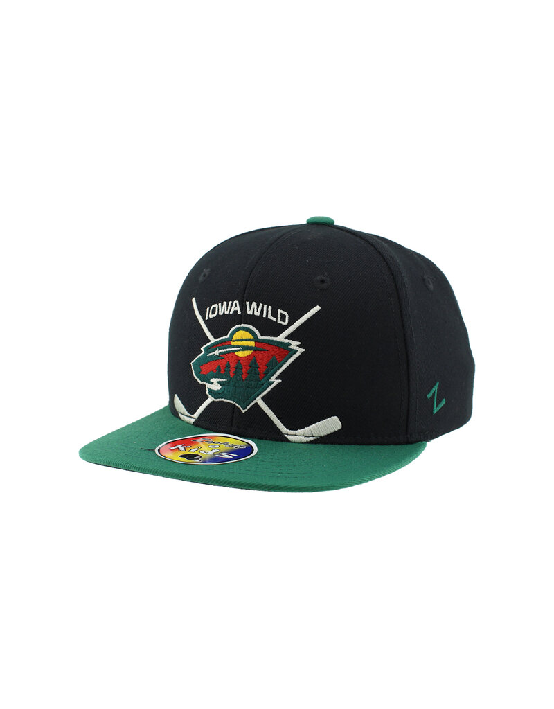 Zephyr Youth Green Flatbill Snapback - Crossed Sticks