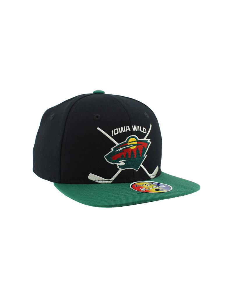 Zephyr Youth Green Flatbill Snapback - Crossed Sticks