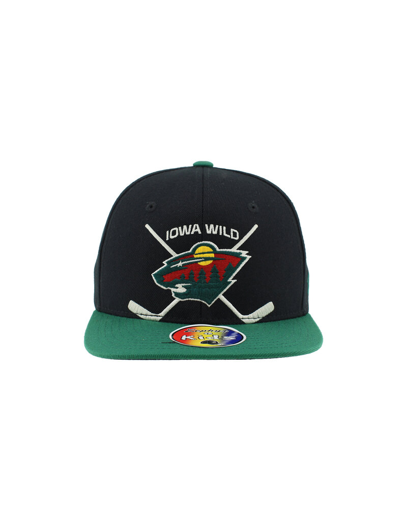 Zephyr Youth Green Flatbill Snapback - Crossed Sticks