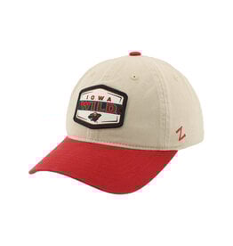 Zephyr Khaki Washed Chino Hat - Red Bill