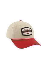 Zephyr Khaki Washed Chino Hat - Red Bill