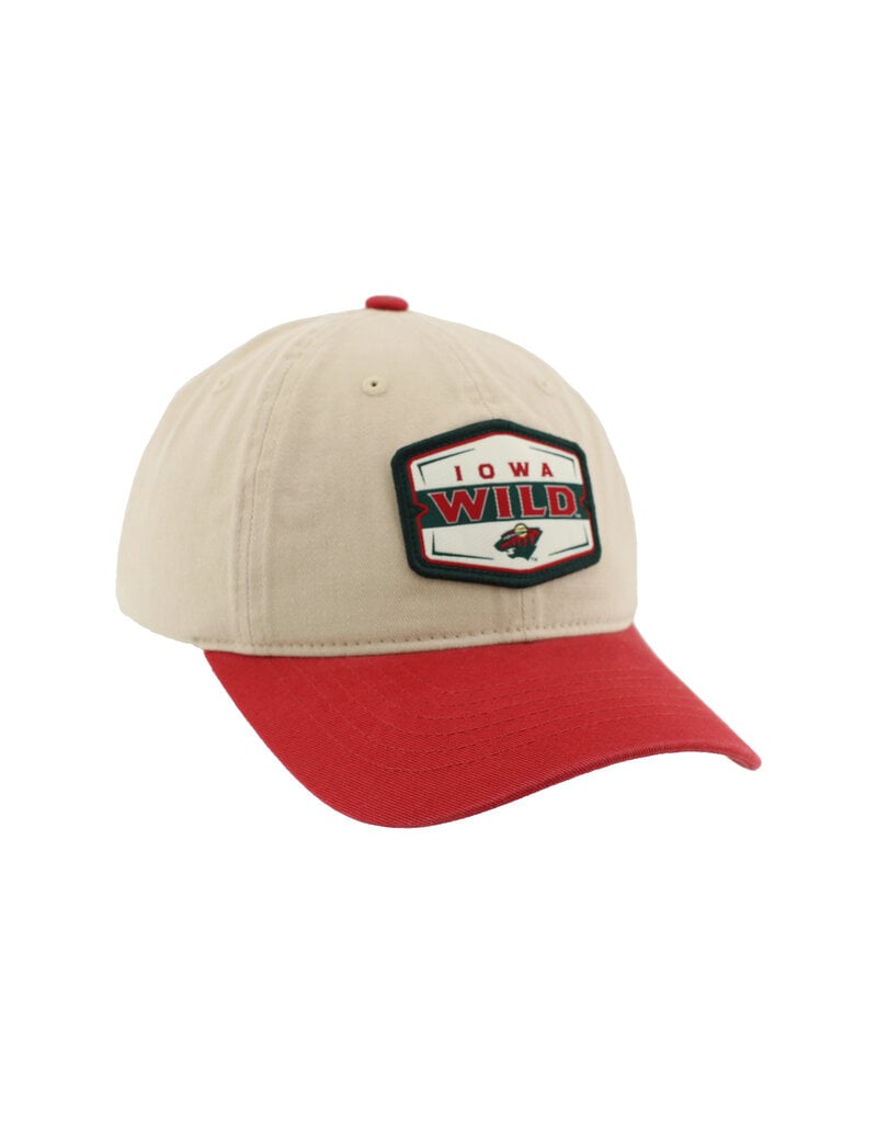 Zephyr Khaki Washed Chino Hat - Red Bill