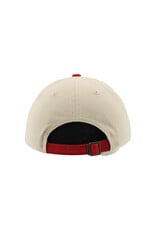 Zephyr Khaki Washed Chino Hat - Red Bill