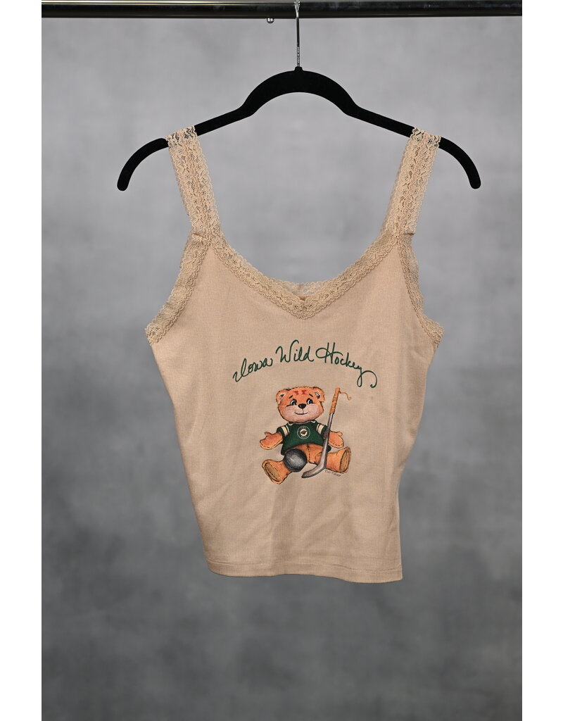 Tiny Turnip Women's Tan Lace Tank - Crash Teddy