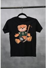Tiny Turnip Youth Black S/S Tee - Crash Teddy