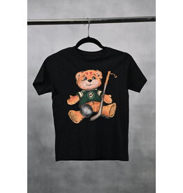 Tiny Turnip Youth Black S/S Tee - Crash Teddy