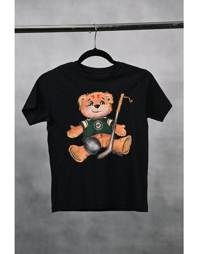 Tiny Turnip Youth Black S/S Tee - Crash Teddy