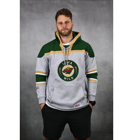 CCM Gray Lace Hood - Green/Tan Sleeve Stripes
