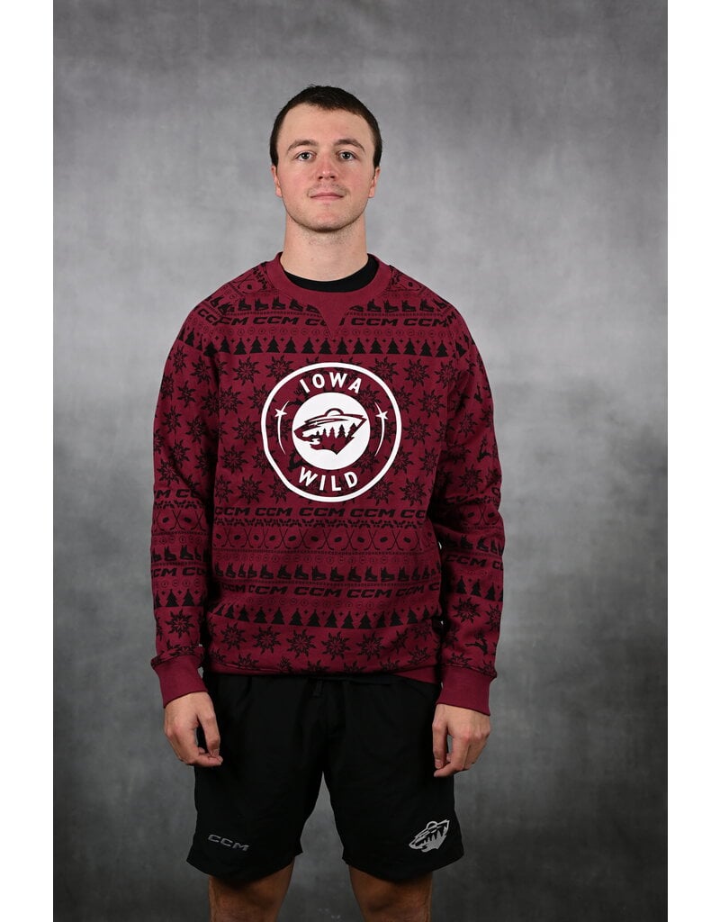 CCM Maroon Holiday Crewneck - Secondary Logo