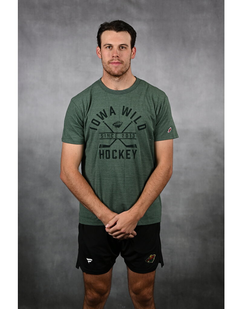 League Vintage Heather Hunter Green Tri-Blend Tee