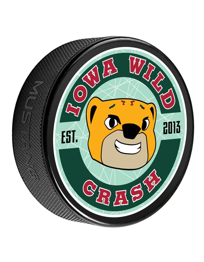 MUSTANG Crash Mascot Printed Puck