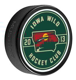 MUSTANG State Outline Hockey Club Printed Puck