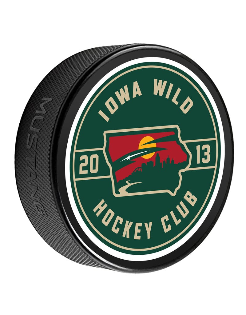 MUSTANG State Outline Hockey Club Printed Puck