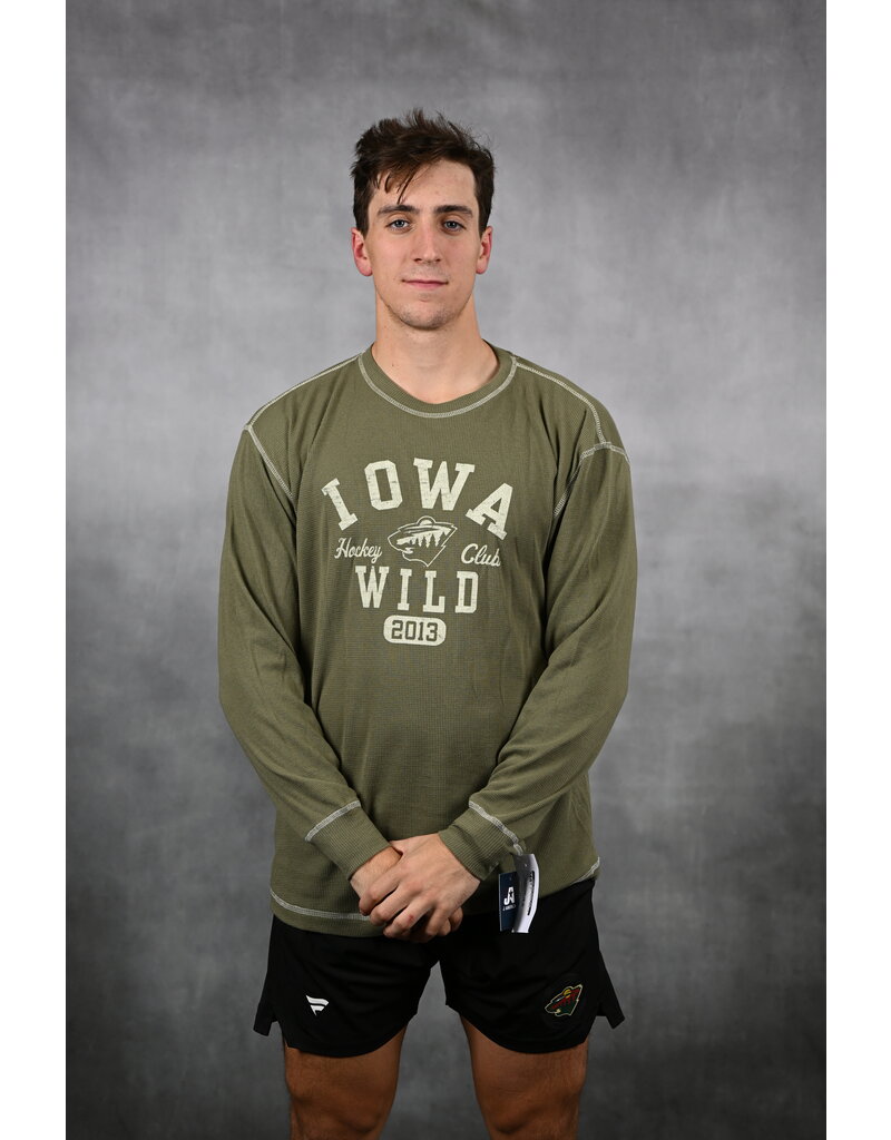 J. America Olive Thermal Waffle L/S